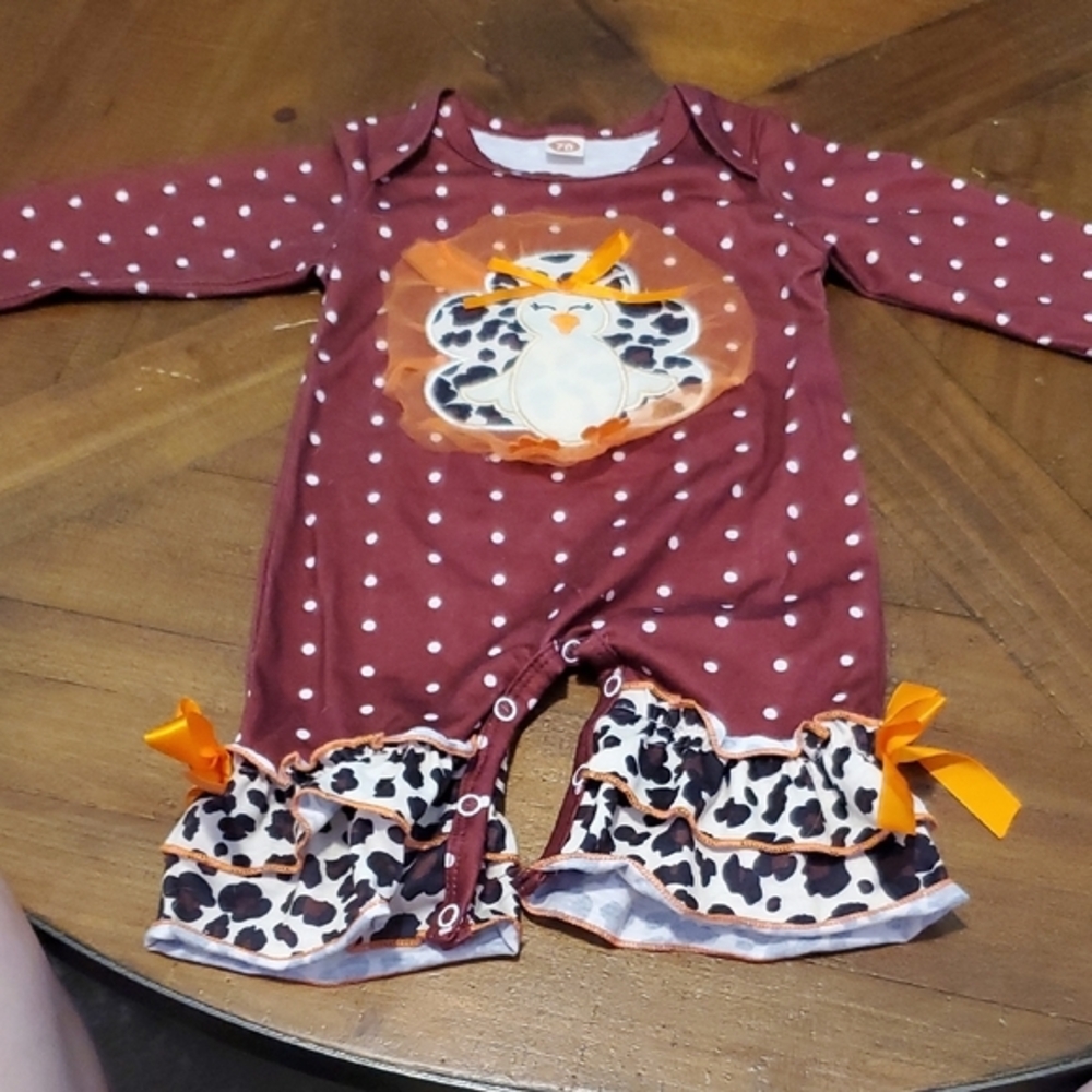 SHEIN Burgundy Penguin Polka Dot Footie
